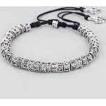 Bracelets de perles gris en zinc à perles fait main look asiatique pour femme 