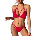 Bikinis triangle rouges Taille XXL look fashion pour femme en promo 
