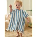Ponchos Vertbaudet bleus à rayures en coton à pompons Taille 18 mois pour bébé de la boutique en ligne Vertbaudet.fr 