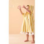 Ponchos Vertbaudet jaunes à rayures en coton à pompons Taille 3 mois pour bébé de la boutique en ligne Vertbaudet.fr 