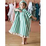 Ponchos Vertbaudet verts à rayures en coton à pompons Taille 6 ans pour fille de la boutique en ligne Vertbaudet.fr 