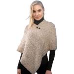 Ponchos tricot marron en laine Tailles uniques look fashion pour femme 