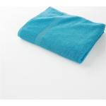 Serviettes de bain turquoise en coton 