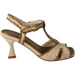 Sandales à talons Pons quintana beiges en cuir Pointure 40 avec un talon entre 7 et 9cm pour femme 