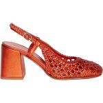 Sandales à talons Pons quintana orange en tissu Pointure 39 pour femme 