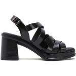 Sandales Porronet noires en cuir en cuir Pointure 39 look fashion pour femme 