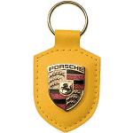 Porte-clés Porsche Design jaunes en cuir en cuir Porsche look fashion 