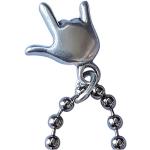 Porte-clés en métal Emoji fait main look Rock en promo 
