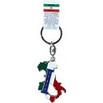 Porte-clés à anneau à chaîne avec symbole emblématique de l’Italie, fabriqué en Italie, parfait comme souvenir ou objet de collection, unisexe, Italie Vintage Tricolore, Taille Unique