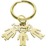 Porte-clés pour la fête des mères dorés en or prénom 18 carats 