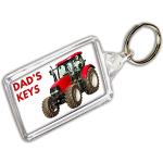Porte-clés pour la fête des pères multicolores à motif tracteurs look fashion 
