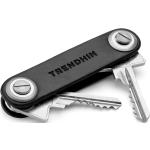 Porte-clés Trendhim noirs en cuir en cuir 