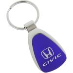 Porte-clés gris en aluminium Honda Civic personnalisés 