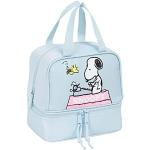 Lunch Bags bleu pastel Snoopy look casual pour enfant 
