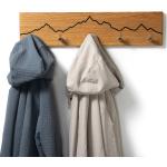 Porte-manteaux en bois gris acier en chêne 