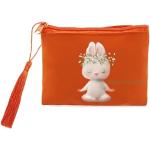 Porte-monnaies orange à motif lapins look fashion pour femme 