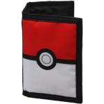Portefeuilles 3 volets rouges à logo Pokemon look casual 