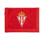 Portefeuilles rouges zippés Real Sporting de Gijón look sportif pour garçon 