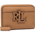 Portefeuilles de créateur Ralph Lauren marron zippés pour femme en promo 
