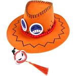 Portgas·D· Ace Chapeaux Chapeau de Cartoon Western pour costumes et déguisements Chapeau de cowboy Western accessoire de déguisement large bord
