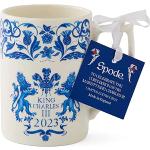 Portmeirion Home & Gifts Spode King Charles III Coronation Tasse 340 ml Motif bleu et blanc Fabriqué au Royaume-Uni