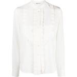 Chemises Ports 1961 blanches à volants en soie à manches longues à col rond Taille XS pour femme en promo 