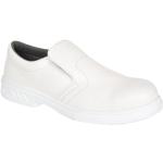 Chaussures de sécurité d'automne blanches en microfibre avec embout acier Pointure 43 