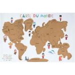 Stickers Paris Prix multicolores imprimé carte du monde enfant en promo 