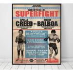 Rocky Balboa – affiche de film Super boxe, peinture sur toile rétro, images murales d'art, imprimés nordiques, décoration de maison moderne sans cadre