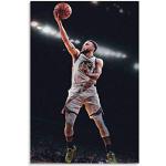 Poster de sport Stephen Curry 6 avec joueur de basket-ball - Toile décorative pour salon, chambre à coucher - 30 x 45 cm