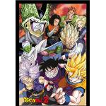 Poster Dragon Ball Z Cell Saga - Manga Anime - Dimensions : 61 x 91,5 cm + cadre amovible Shinsuke® Maxi MDF noir, verre acrylique
