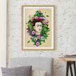 Posters marron en chêne finition mate Frida Kahlo 