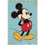 Up Close Poster Mickey Mouse Retro Blue (61cm x 91,5cm) + Un Poster Surprise en Cadeau