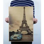 Affiches marron fauve Tour Eiffel 