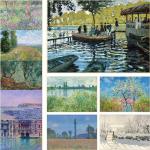 Affiches de paysage en plastique à motif bateaux Claude Monet 