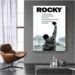 Rocky Balboa – décor de salle de boxe, noir et blanc, affiches et imprimés imprimés sur toile, affiches de motivation, Art mural pour décoration de chambre à coucher