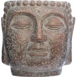 Décorations Atmosphera argentées en ciment à motif Bouddha de 18 cm style ethnique 