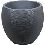 Pot rond polypropylène Eda Egg graphit anthracite Ø50 x h.45 cm