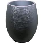 Pot rond polypropylène Eda Egg graphit anthracite Ø50 x h.60 cm