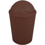 Poubelles de salle de bain MSV marron chocolat en polypropylène modernes 5,5 l 