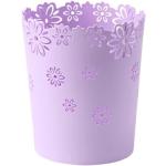 Poubelles de salle de bain violettes en plastique 