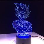 Pour les enfants Dragon Ball Z Vegeta Super Saiyan Lampe Led Lumière Goku Led Table Bureau Lampe Luces Navidad Avec Touch