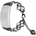 Bracelets de montre noirs en métal à perles look fashion pour enfant 