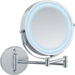 Miroirs de salle de bain Wenko gris en métal lumineux 