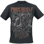 Powerwolf Knights and Wolves Homme T-Shirt Manches Courtes Noir L 100% Coton Regular/Coupe Standard