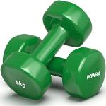 POWRX Haltères en Vinyle - Paire d'halteres de musculation - Poids musculation de sport, fitness, yoga, barre de tractions porte