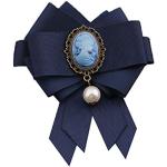 Cravates pour la fête des mères bleues à perles à motif papillons look fashion pour homme 