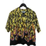 Chemises de créateur Prada multicolores à motif banane imprimées seconde main Taille M pour homme en promo 