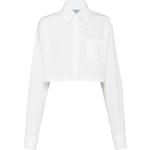 Chemises de créateur Prada blanches à manches longues à manches longues Taille XL classiques pour femme 