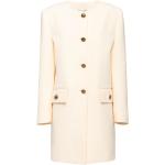 Manteaux en laine de créateur Prada blanc d'ivoire sans col Taille XL pour femme 